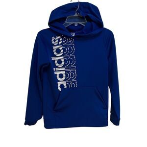 Adidas Boys'‎ Blue Hooded Pullover Sweatshirt Size 14-16 Slim Fit